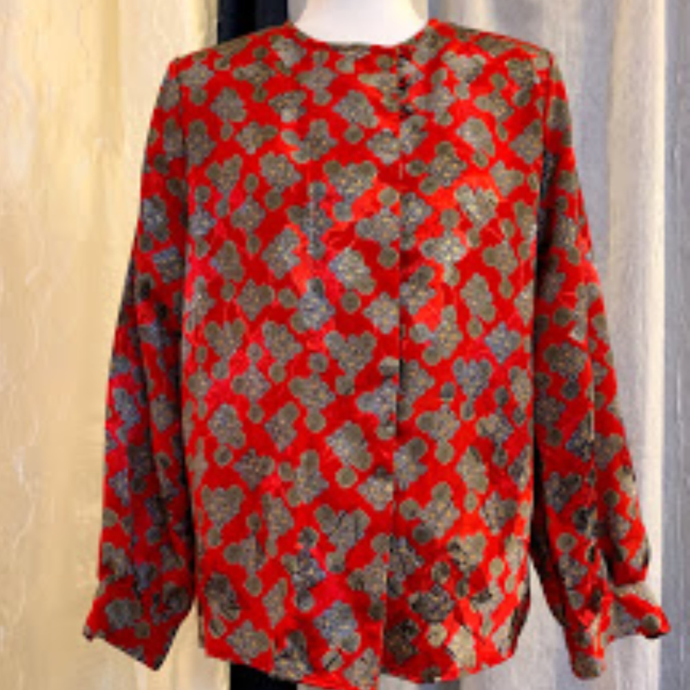 Vintage Red Blouse